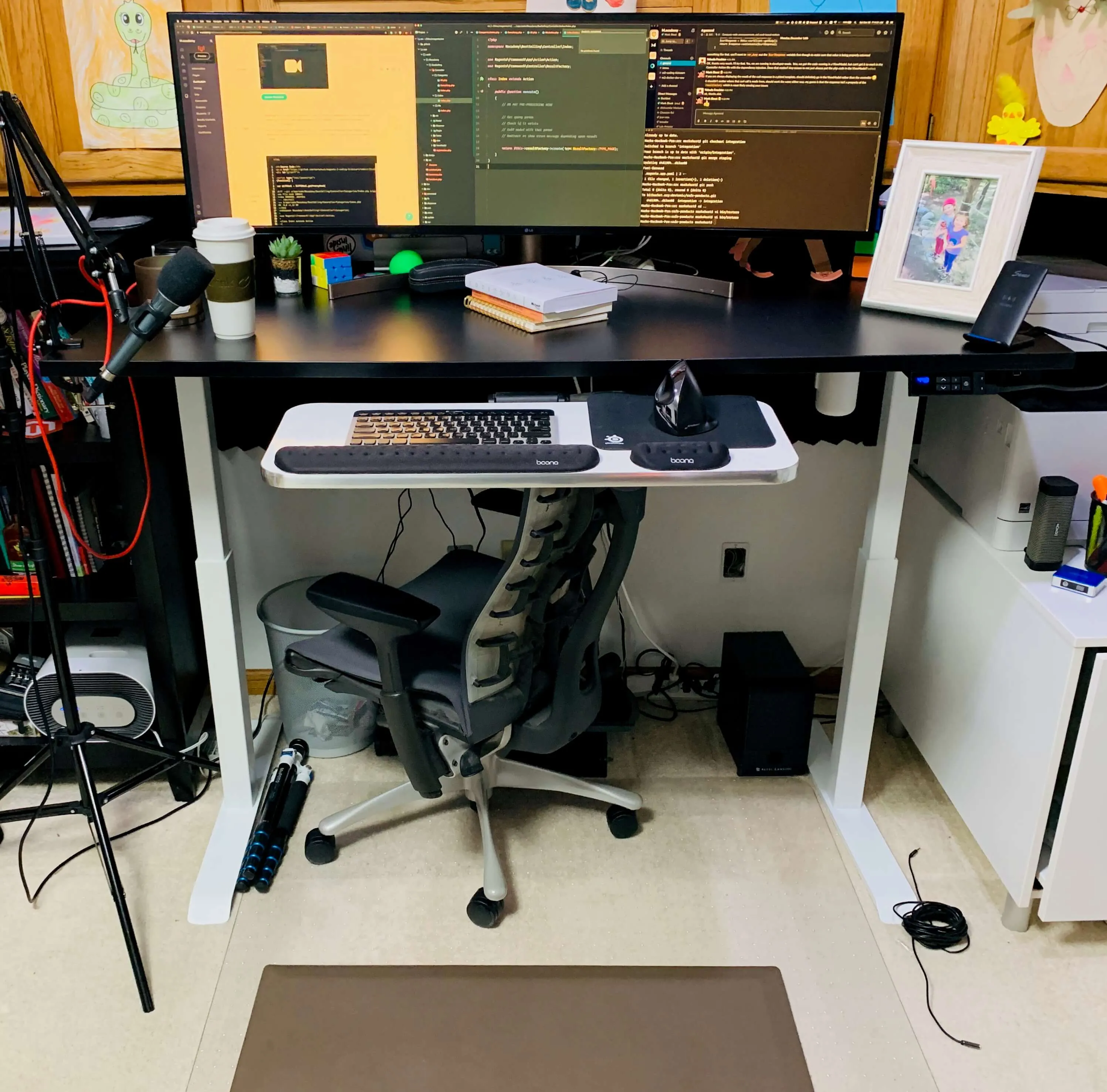 Desk raised