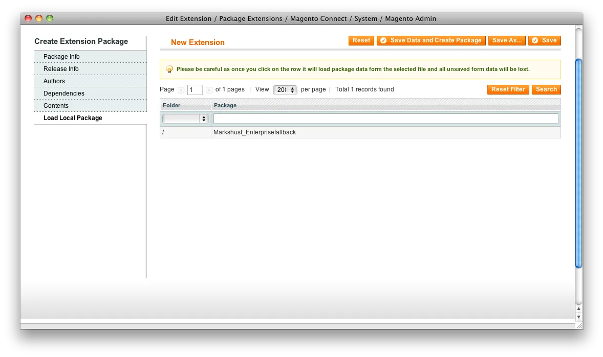 Load Local Package